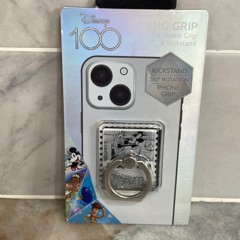 Disney Ring Grip Mickey Mouse Steamboat Willie 100th Anniversary Kickstand NEW